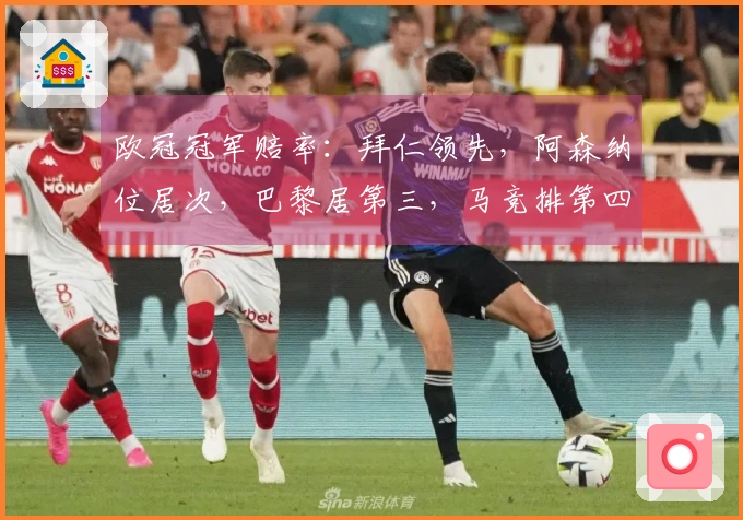 欧冠冠军赔率：拜仁领先，阿森纳位居次，巴黎居第三，马竞排第四